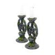 Set of 2 Wiccan Pentagram Candlesticks Witch Candle Holders