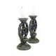Set of 2 Wiccan Pentagram Candlesticks Witch Candle Holders