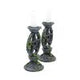 Set of 2 Wiccan Pentagram Candlesticks Witch Candle Holders