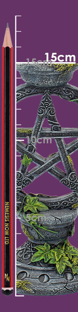 Set of 2 Wiccan Pentagram Candlesticks Witch Candle Holders