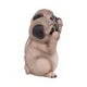 Three Wise Pugs Dog Ornaments