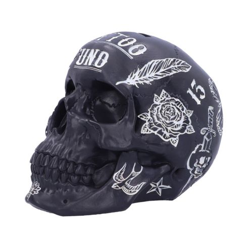 Black and White Traditional, Tribal Tattoo Fund Skull