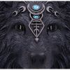 Dark Gothic Magical Wolf Moon Wall Hanging Plaque – billede 8