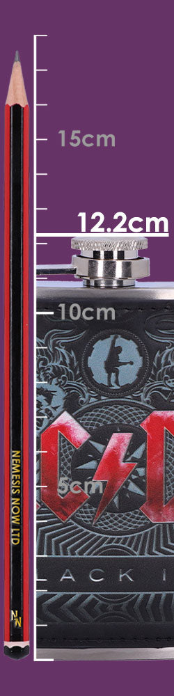 Officially Licensed AC/DC Black Ice Album Embossed Hip Flask