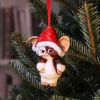 Gremlins Gizmo in Santa Hat Hanging Festive Decorative Ornament