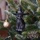 Purrah Black Witch Cat Hanging Decorative Ornament 11.5cm