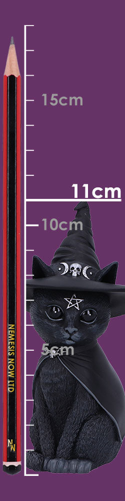 Purrah Black Witch Cat Hanging Decorative Ornament 11.5cm