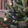 Owlocen Black Witch Owl Hanging Decorative Ornament 12cm