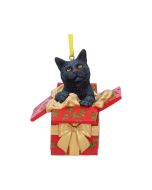 Lisa Parker Candy Cane Cat Hanging Ornament 9cm