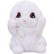 Three Wise White Bunny Figurines