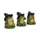 Three Wise Wizard Toad Figurines