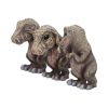 Three Wise See No, Hear No, Speak No,  Tyrannosaurus Rex Dinosaur Figurines