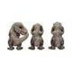 Three Wise See No, Hear No, Speak No,  Tyrannosaurus Rex Dinosaur Figurines