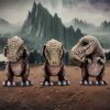 Three Wise See No, Hear No, Speak No,  Tyrannosaurus Rex Dinosaur Figurines