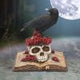 Heartaches Reflection Raven Figurine Skull Rose Valentine Ornament