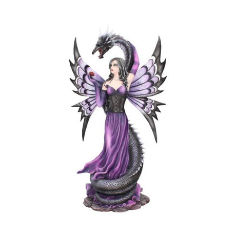 Guardians Embrace Large Dark Fairy Dragon Ornament – billede 2