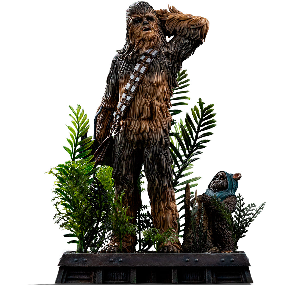 Iron Studios Star Wars Episode Vi - Chewbacca And Tokkat Statue Art Scale 1/10