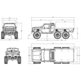 Crawling kit - EMOXL 1/8 RTR 775 Brushed kit (metal Red)