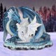 Mothers Love Blue Dragon and White Dragonling Figurine