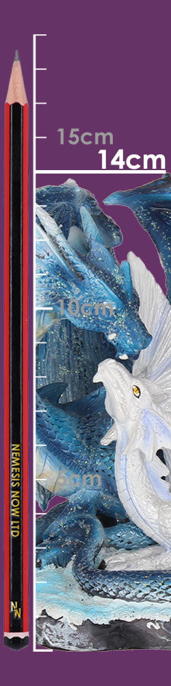 Mothers Love Blue Dragon and White Dragonling Figurine