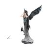 Sorrel Large Dark Angel Fairy and Raven Figurine – billede 2