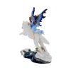 Free Spirit Figurine Fairy and White Winter Wolf Ornament – billede 4