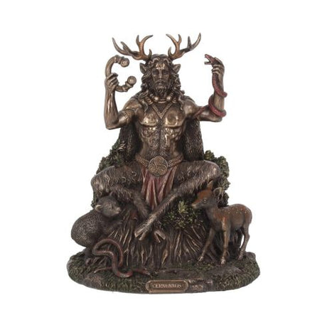 Cernunnos and Animals Horned God Bronze Figurine – billede 3