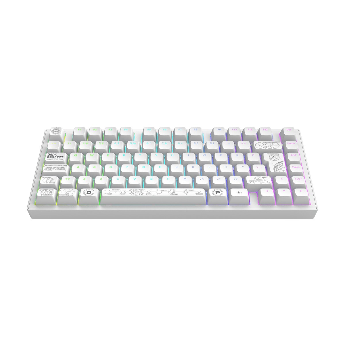 Dark Project ALU Terra Nova White - Wireless Gaming Keyboard (ISO DE)