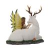 Adoration stag and spring fairy medium figurine – billede 5