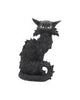 Hex and Flex Humorous Gothic Black Cat Figurine