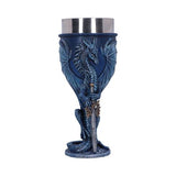 Ruth Thompson Sea Blade Blue Water Dragon Goblet Glass