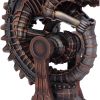 Bronze Mechanical Chameleon Steampunk Lizard Figurine