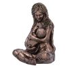 Earth Mother and baby bronze figurine