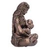 Earth Mother and baby bronze figurine