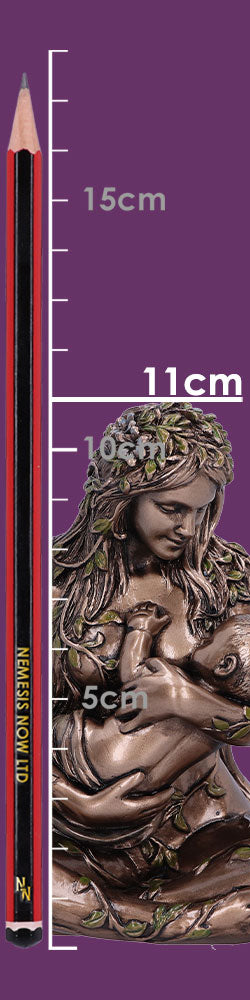 Earth Mother and baby bronze figurine