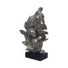 Natural Emotion - Kiss Silver Statue 37cm – billede 3