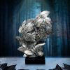 Natural Emotion - Kiss Silver Statue 37cm – billede 8