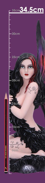 Shadow Spirit Fairy and Wolf Figure