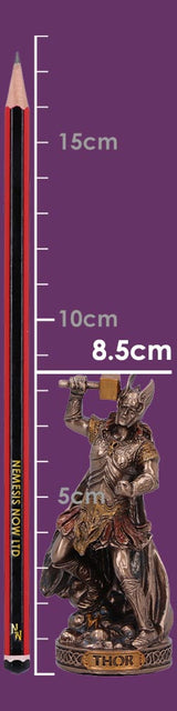 Thor God of Thunder and Lightning Mini Bronze Figurine