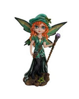 Midnight Fae Gothic Fairy with Cat Figurine