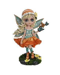 Midnight Fae Gothic Fairy with Cat Figurine