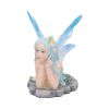 Amelia - Nature fairy figurine with clear blue wings