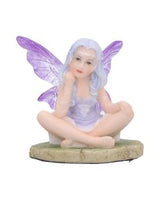 Amelia - Nature fairy figurine with clear blue wings