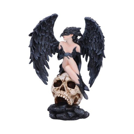 Riven – Gothic Winged Figurine on Skull Base – billede 3