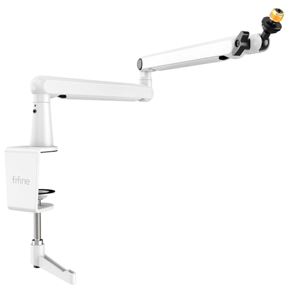 FIFINE BM88 Steady Full Metal High End Boom Arm Stand, White