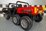 Jeep Transporter 24V electric car for kids with tipper bed – red