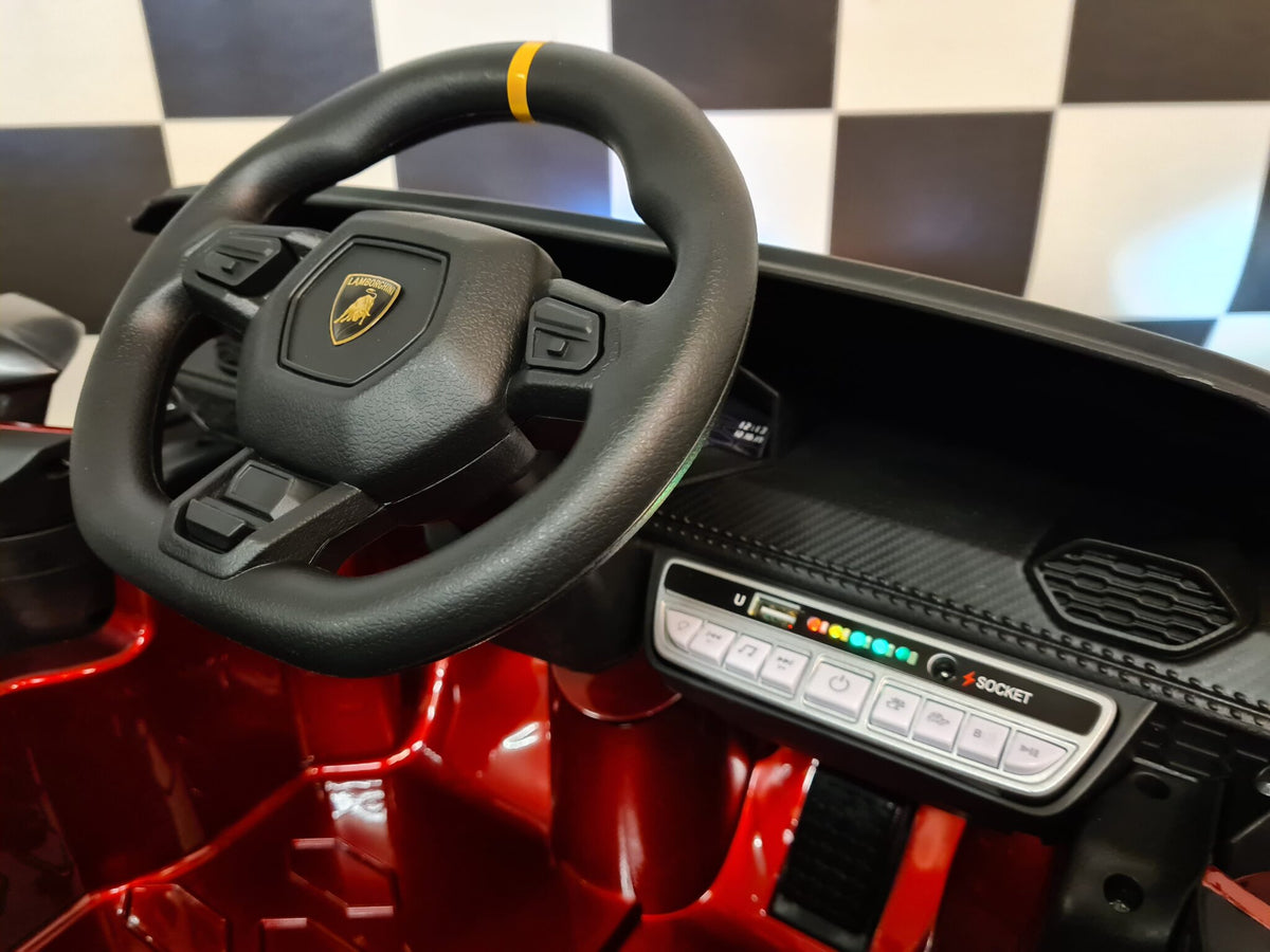 Lamborghini Huracan 12V electric car for kids – 1 seat, metallic red
