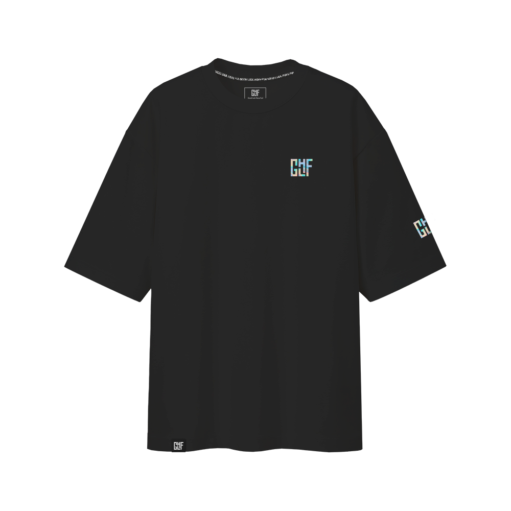 FragON - Holografic Logo Oversize T-shirt Black, L/XL