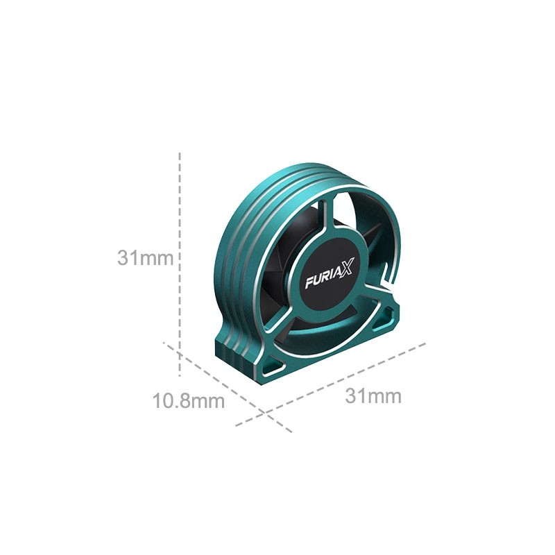 FuriaX Aluminum Vertical Fan Kit Green