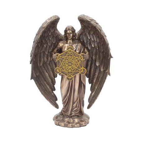 Bronzed Flower Of Life Metatron Archangel Figure  26cm – billede 2